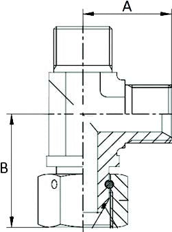 Tee Piece  BSP Male / Female - 1/4"