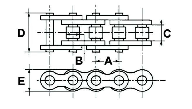 BS - British Standard Chain - Simplex 20B-1