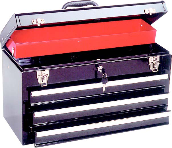 Steel Tool Box with Handle - 3 Drawer