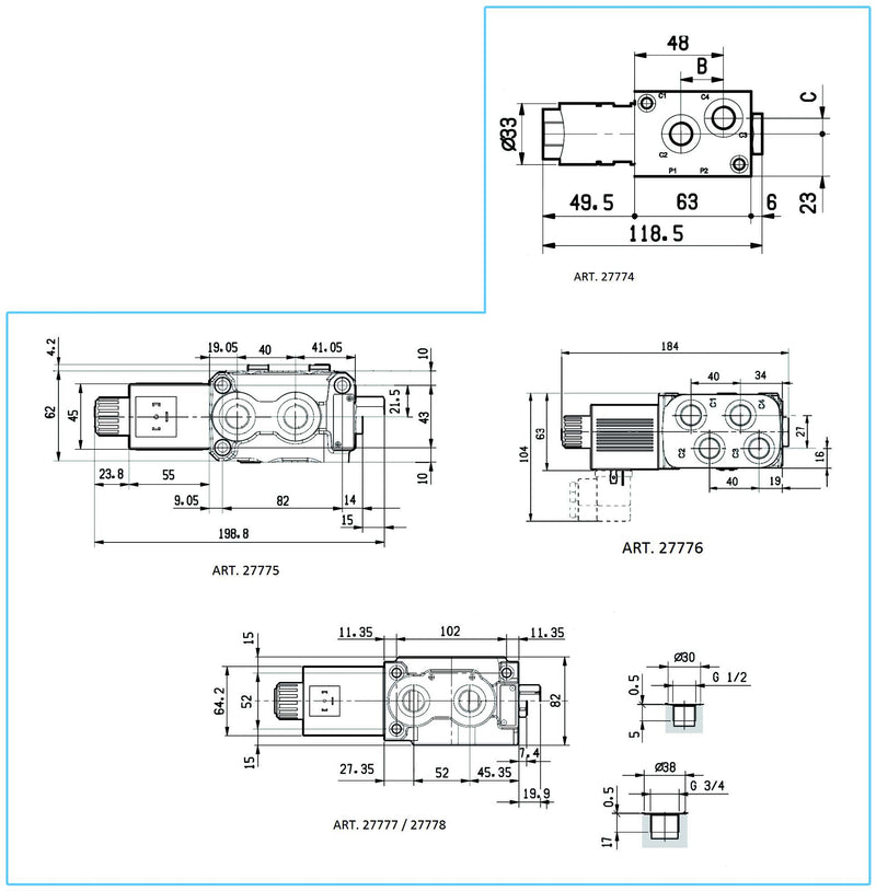 6 Way Electric Flow Selector 3/4"BSP