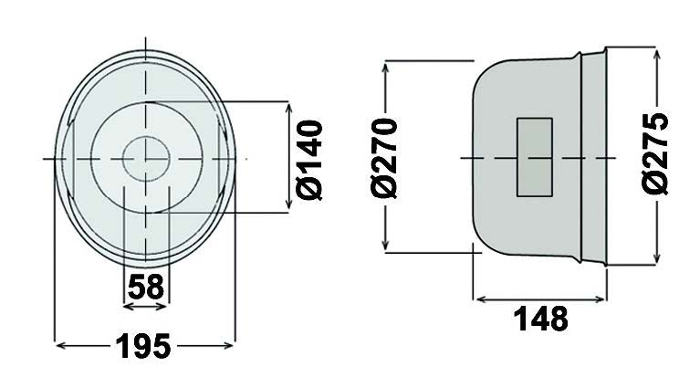 PTO Cone ø 275mm x L 148mm