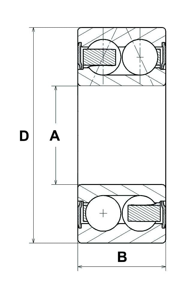 Angular Contact Double Row Ball Bearing - 3205