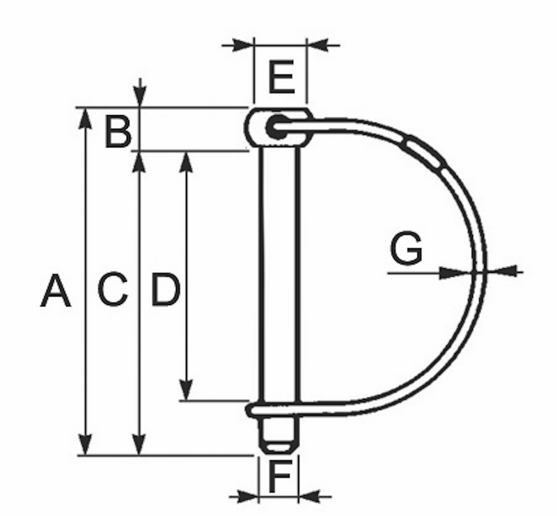 Shaft Locking Pin - L 80mm x Ø 8mm