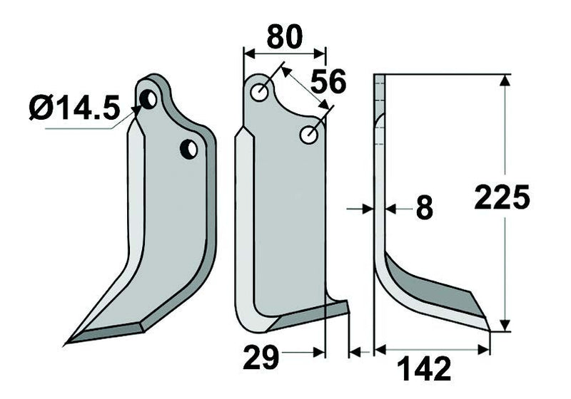 Rotovator: Blade Kit - Maschio Kit Contains (L/H Blade x 10 & R/H Blade x 10)